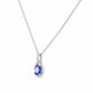 The Infinity Pendant with Tanzanite and Diamonds - 7x5mm