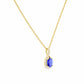 The Infinity Pendant with Tanzanite and Diamonds - 7x5mm