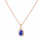 The Infinity Pendant with Tanzanite and Diamonds - 7x5mm