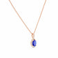 The Infinity Pendant with Tanzanite and Diamonds - 7x5mm
