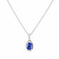 The Infinity Pendant with Tanzanite and Diamonds - 7x5mm