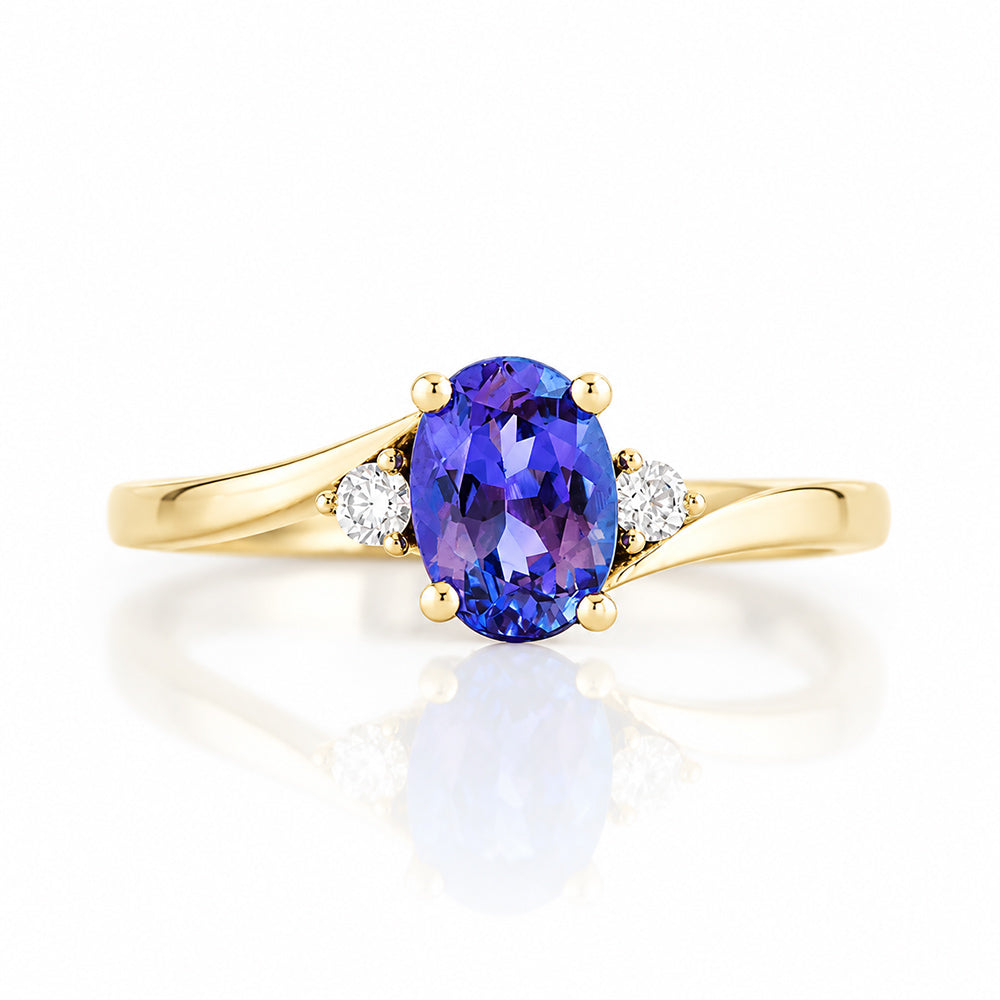 Georgie, Tanzanite and Diamond Ring - Victoria's Jewellery
