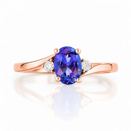 Georgie, Tanzanite and Diamond Ring - Victoria's Jewellery