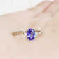 Georgie, a Tanzanite and Diamond Trilogy Ring