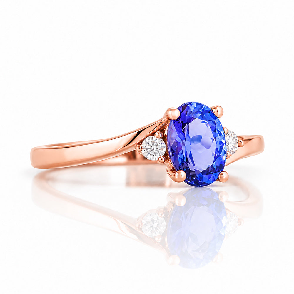 Georgie, Tanzanite and Diamond Ring - Victoria's Jewellery