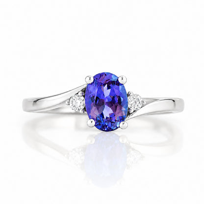 Georgie, Tanzanite and Diamond Ring - Victoria's Jewellery