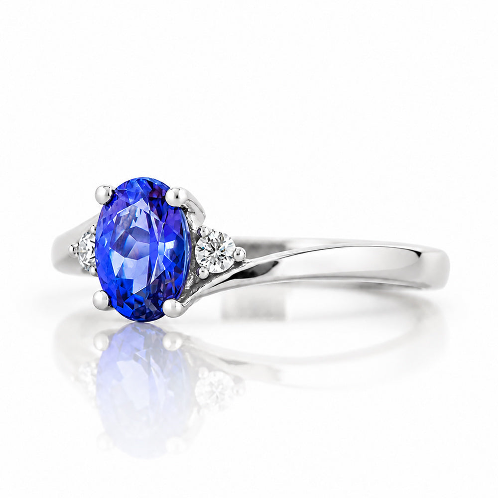 Georgie, Tanzanite and Diamond Ring - Victoria's Jewellery