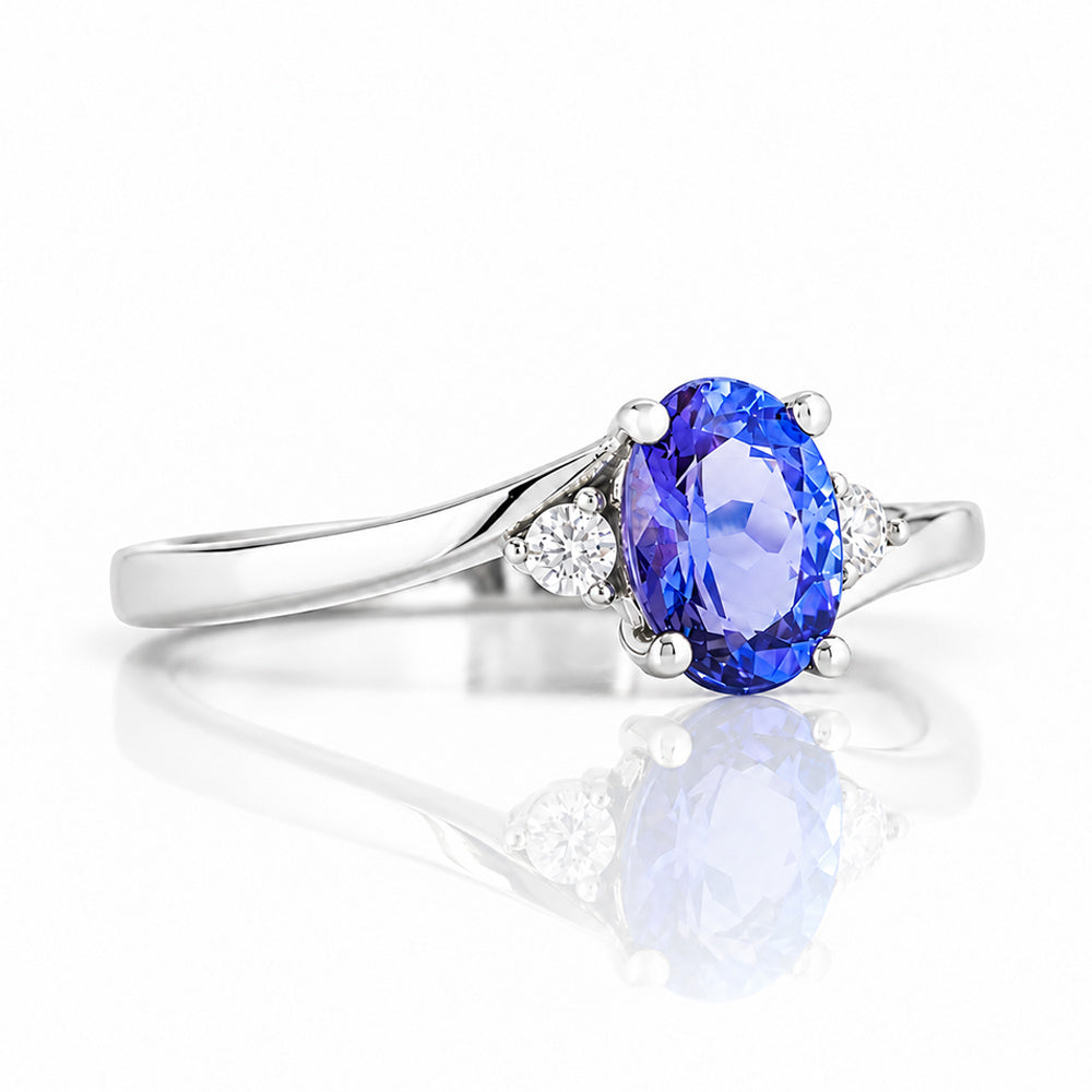Georgie, Tanzanite and Diamond Ring - Victoria's Jewellery
