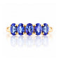 Arabella, a Tanzanite Half Eternity Ring - Victoria's Jewellery