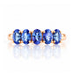 Arabella, a Tanzanite Half Eternity Ring - Victoria's Jewellery
