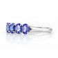 Arabella, a Tanzanite Half Eternity Ring - Victoria's Jewellery