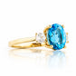 Hallie, Swiss Blue Topaz and Clear Quartz Ring - Victoria's Jewellery