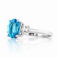 Hallie, Swiss Blue Topaz and Clear Quartz Ring - Victoria's Jewellery