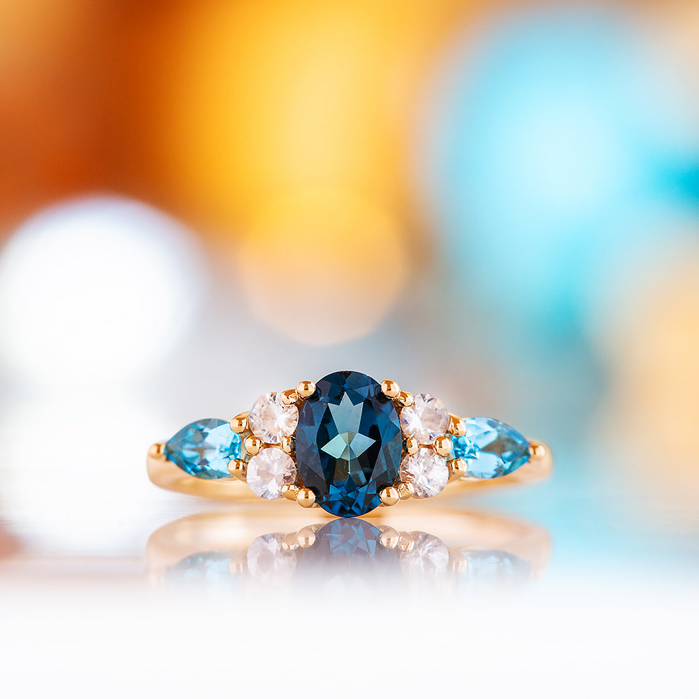 Ariana, a Topaz and White Sapphire Ring - Victoria's Jewellery
