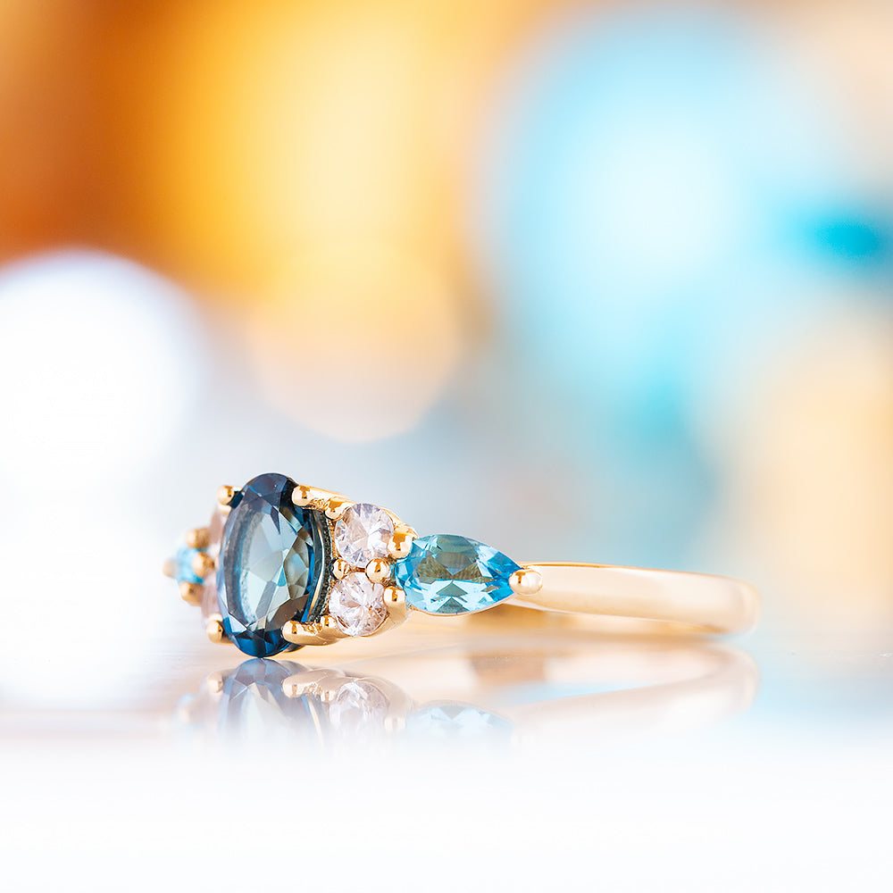 Ariana, a Topaz and White Sapphire Ring - Victoria's Jewellery