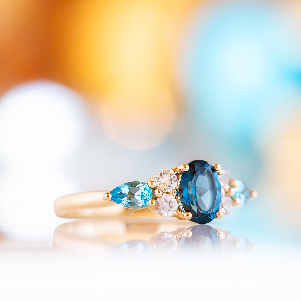 Ariana, a Topaz and White Sapphire Ring - Victoria's Jewellery