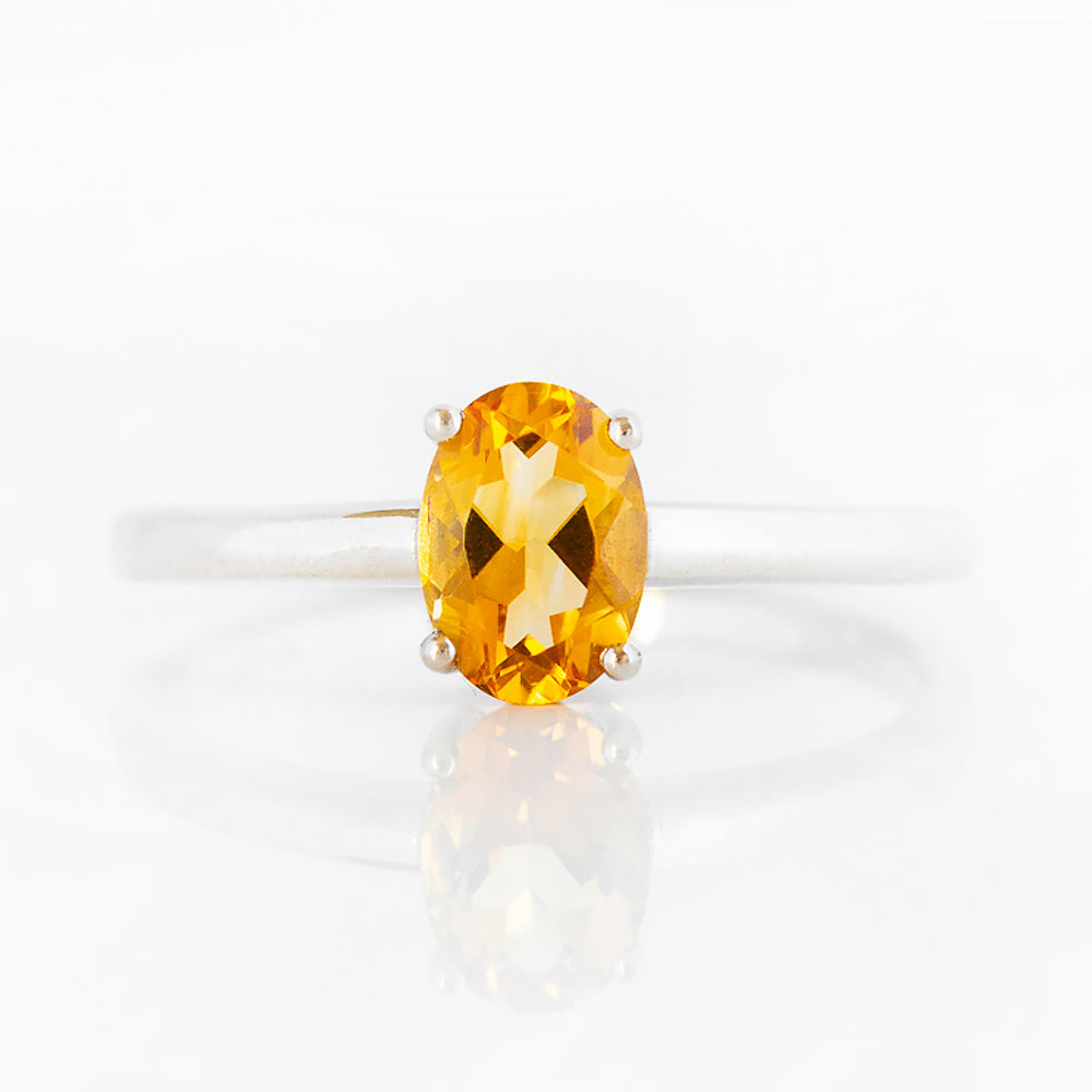 Pippa, Oval cut Citrine Ring
