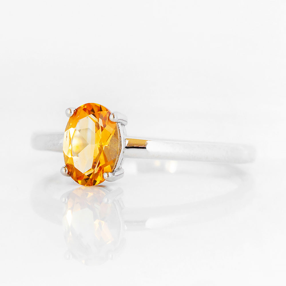 Pippa, Oval cut Citrine Ring