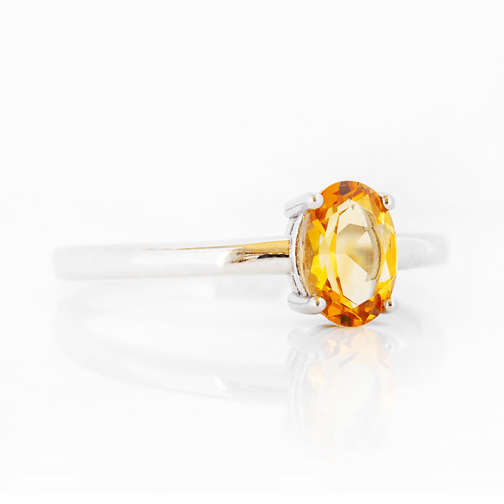 Pippa, Oval cut Citrine Ring