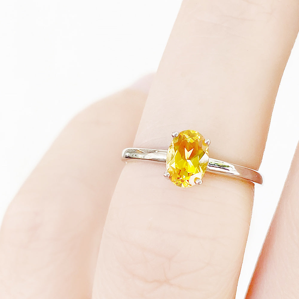 Pippa, Oval cut Citrine Ring