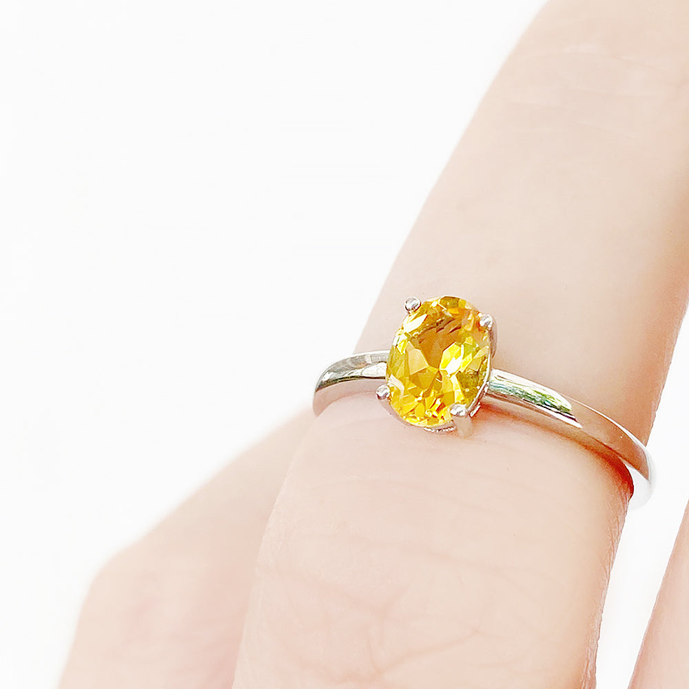Pippa, Oval cut Citrine Ring