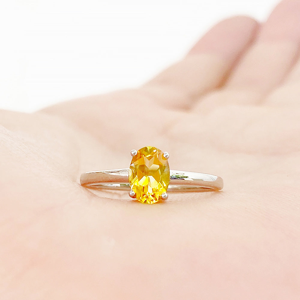 Pippa, Oval cut Citrine Ring
