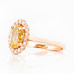 Tilana, an Oval cut Yellow Diamond Halo Engagement Ring - 1.5ct