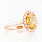 Tilana, an Oval cut Yellow Diamond Halo Engagement Ring - 1.5ct