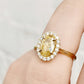 Tilana, an Oval cut Yellow Diamond Halo Engagement Ring - 1.5ct