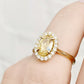 Tilana, an Oval cut Yellow Diamond Halo Engagement Ring - 1.5ct