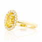 Tilana, an Oval cut Yellow Diamond Halo Engagement Ring - 1.5ct - Victoria's Jewellery