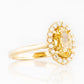 Tilana, an Oval cut Yellow Diamond Halo Engagement Ring - 1.5ct