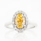Tilana, an Oval cut Yellow Diamond Halo Engagement Ring - 1.5ct