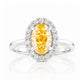 Tilana, an Oval cut Yellow Diamond Halo Engagement Ring - 1.5ct - Victoria's Jewellery