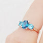 Lucy, a London Blue and Swiss Blue Topaz Ring