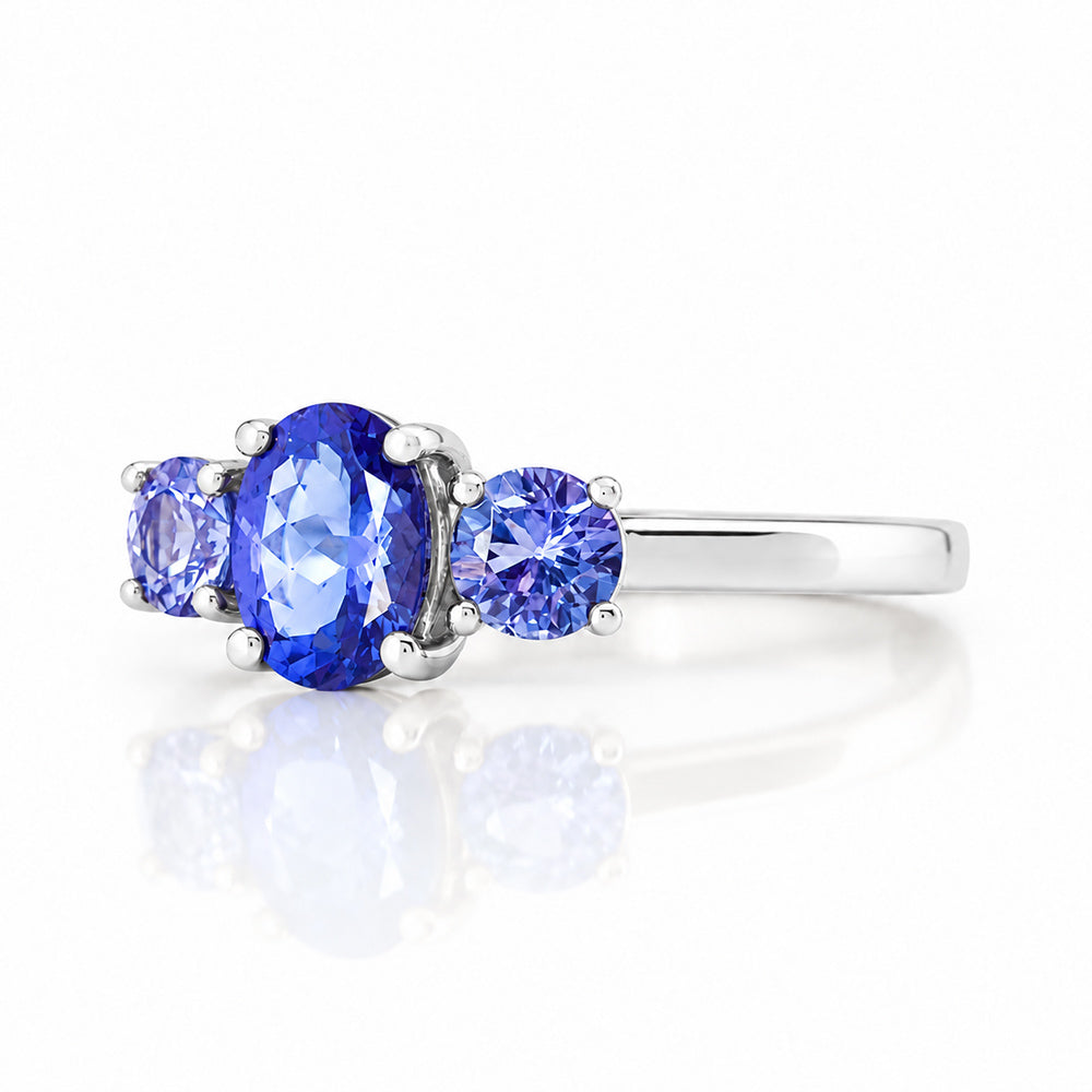 Lucy, a Tanzanite Trilogy Ring - Victoria's Jewellery