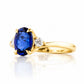 Georgie, a Blue Sapphire and Diamond Trilogy Ring - 8x6mm - Victoria's Jewellery