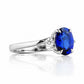 Georgie, a Blue Sapphire and Diamond Trilogy Ring - 8x6mm - Victoria's Jewellery