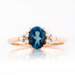 Este, Oval cut Lab Sapphire and Diamond Ring
