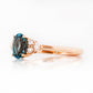 Este, Oval cut Lab Sapphire and Diamond Ring