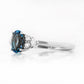 Este, Oval cut Lab Sapphire and Diamond Ring