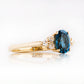 Este, Oval cut Lab Sapphire and Diamond Ring