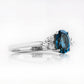 Este, Oval cut Lab Sapphire and Diamond Ring