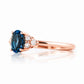 Este, Oval cut Lab Sapphire and Diamond Ring