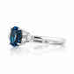 Este, Oval cut Lab Sapphire and Diamond Ring