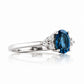 Este, Oval cut Lab Sapphire and Diamond Ring