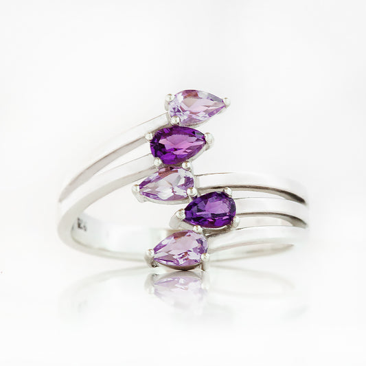 Ciela, a Purple and Pink Amethyst Ring - Victoria's Jewellery