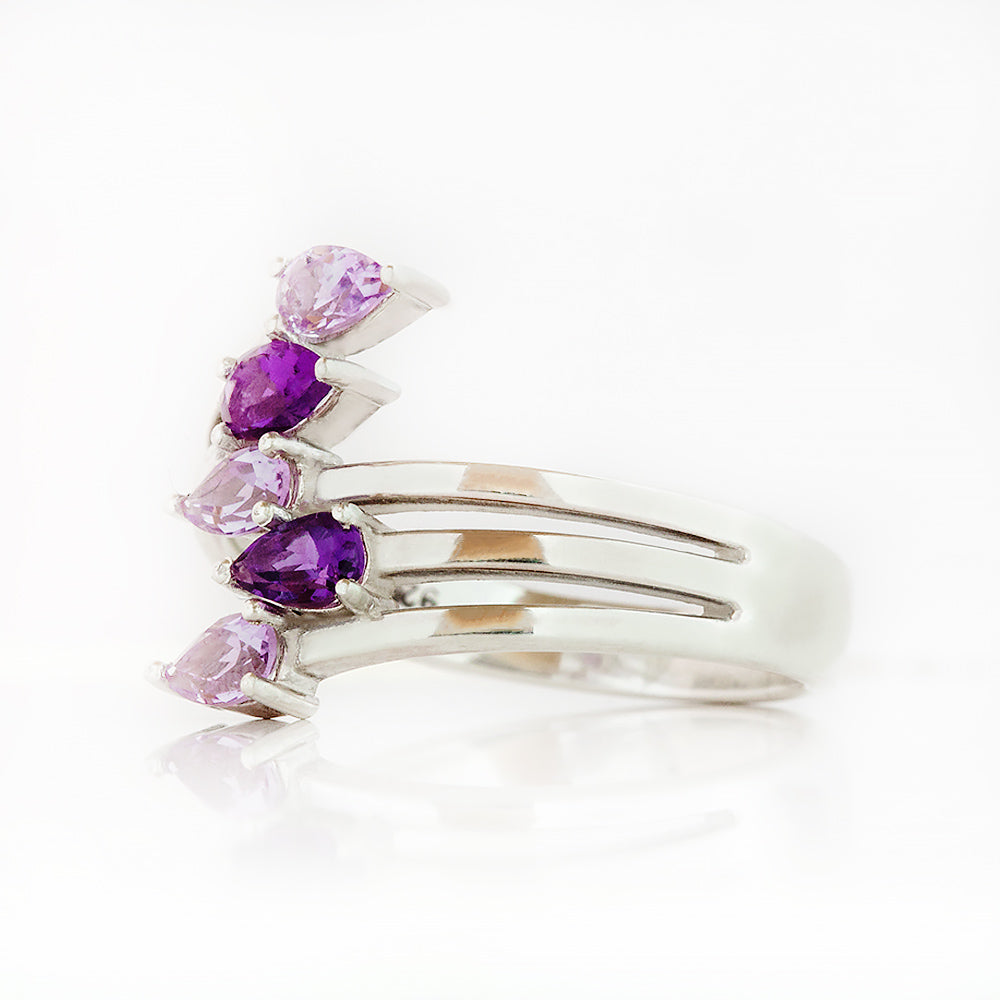 Ciela, a Purple and Pink Amethyst Ring