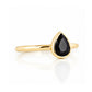 Linda, Pear cut Black Spinel Ring - Victoria's Jewellery