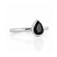Linda, Pear cut Black Spinel Ring - Victoria's Jewellery